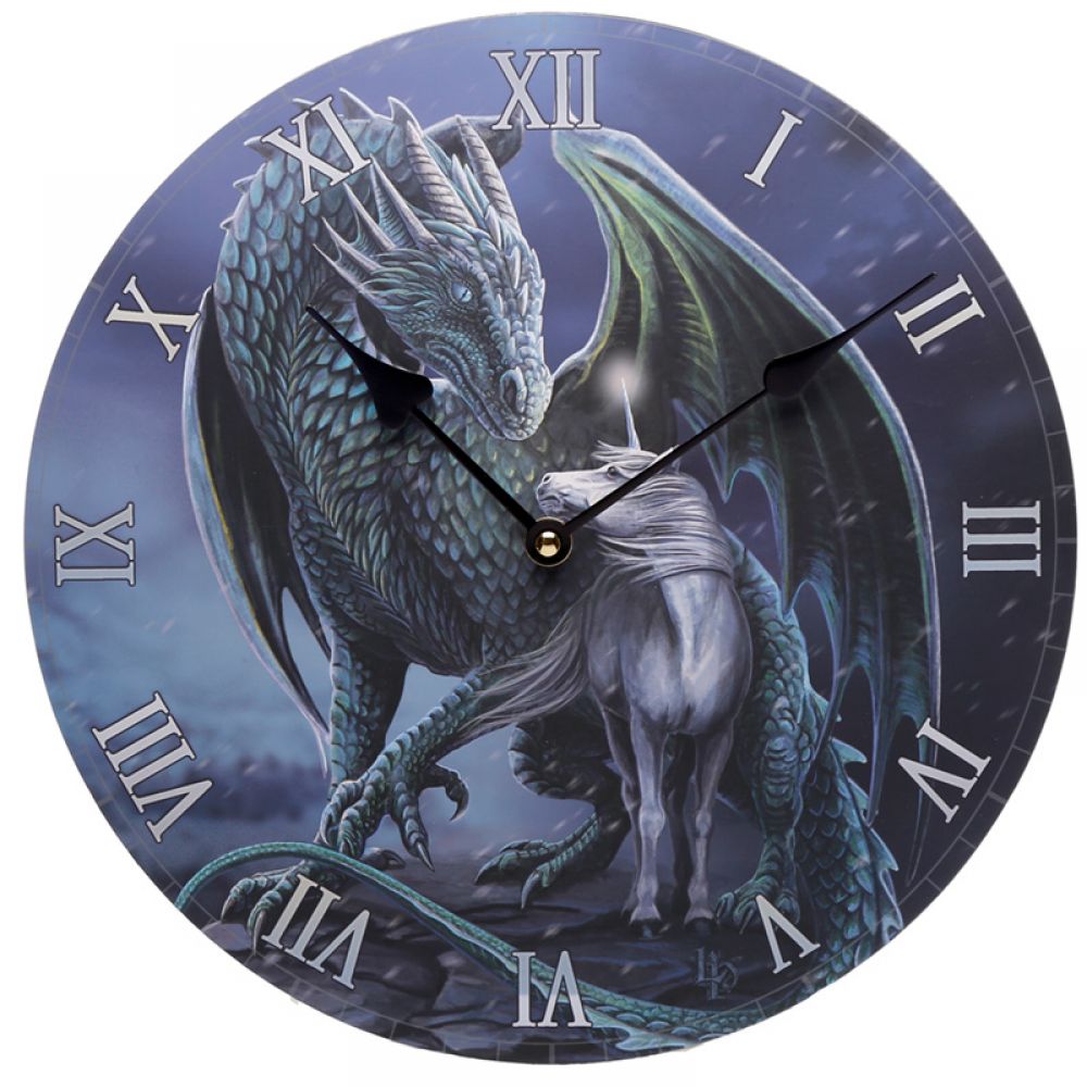 Dragon & Unicorn Protector Clock by Lisa Parker