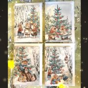 4 x Winter Cuties  Cards with Internal Artwork